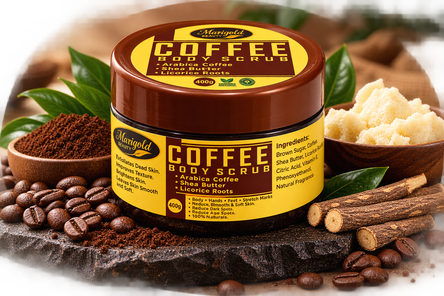 Marigold Beauty Coffee Body Scrub